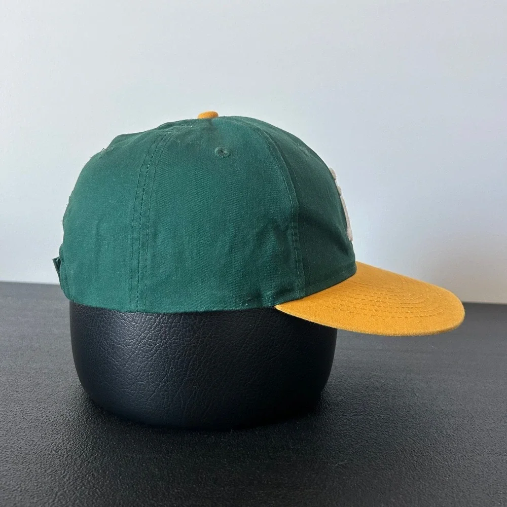Vintage‎ Oakland Athletics Hat Cap Strap Back Adjustable Green Yellow MLB A's